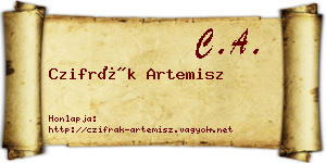 Czifrák Artemisz névjegykártya